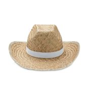 chapeau de cow-boy personnalisable pour évènements - chapeau de cow-boy personnalisable en paille - Blanc - visuel variation