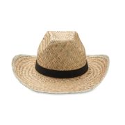 chapeau de cow-boy personnalisable pour évènements - chapeau de cow-boy personnalisable en paille - Noir - visuel variation