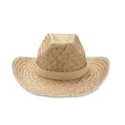 chapeau de cow-boy personnalisable pour évènements - chapeau de cow-boy personnalisable en paille - Beige - visuel variation