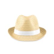 Chapeau de paille personnalisable BOOGIE - Blanc - visuel variation