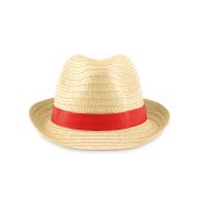 Chapeau de paille personnalisable BOOGIE - Rouge - visuel variation