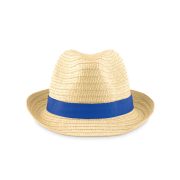 Chapeau de paille personnalisable BOOGIE - Bleu Royal - visuel variation