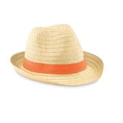 Chapeau de paille personnalisable BOOGIE - Orange - visuel variation