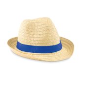Chapeau de paille personnalisable BOOGIE - Bleu Royal - visuel variation