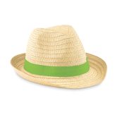 Chapeau de paille personnalisable BOOGIE - Lime - visuel variation