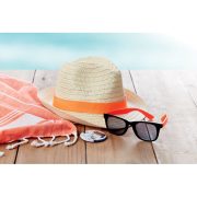 Chapeau de paille personnalisable BOOGIE - Orange - visuel variation