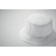 chapeau publicitaire personnalisable en paille BILGOLA+ - Blanc - visuel variation