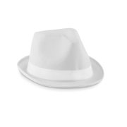 Chapeau publicitaire personnalisable en polyester "WOOGIE" - Blanc - visuel variation
