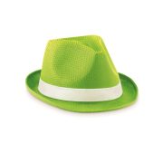 Chapeau publicitaire personnalisable en polyester "WOOGIE" - Lime - visuel variation
