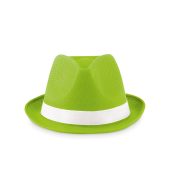 Chapeau publicitaire personnalisable en polyester "WOOGIE" - Lime - visuel variation